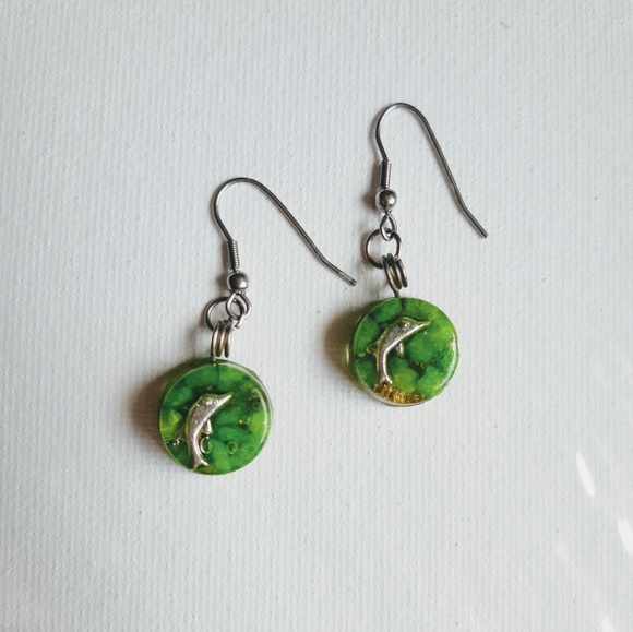 Dolphin_Earrings_Orgonites - Picture 2 of 3